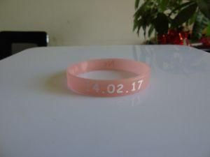 Promotional Cheap Custom for Personal Message 1inch Silicone Bracelets Rubber Wristbands for Chismas Evening