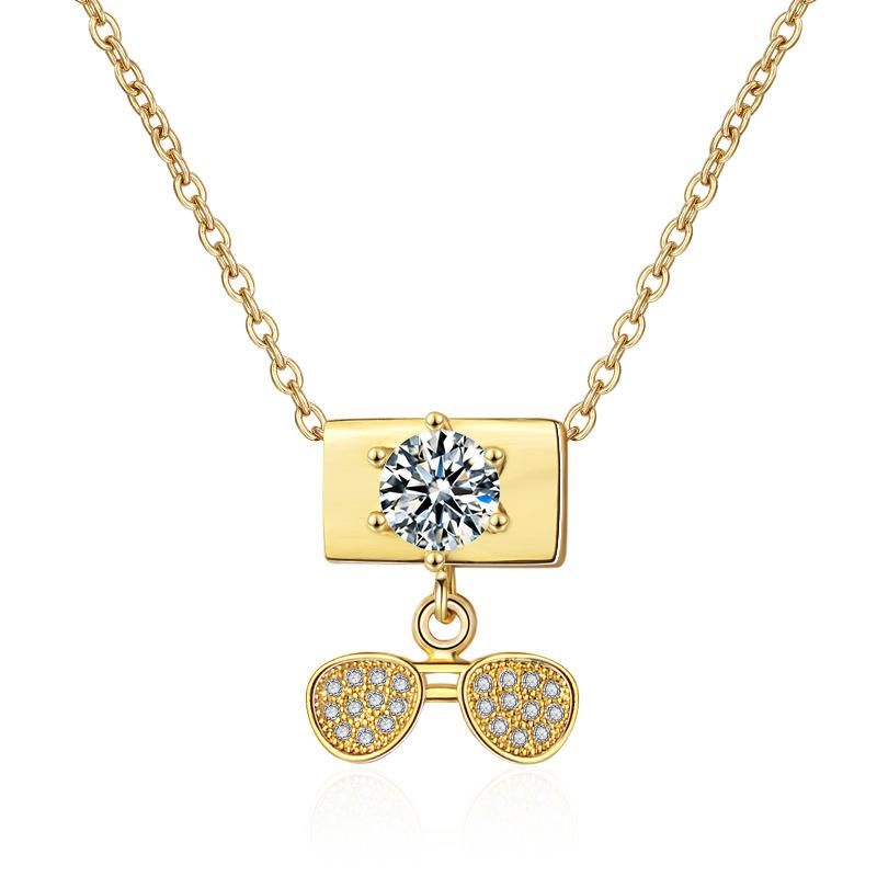 Wholesale 2020 Fashion Jewelry 14K 18K Gold Charms Bling Pendant Necklace
