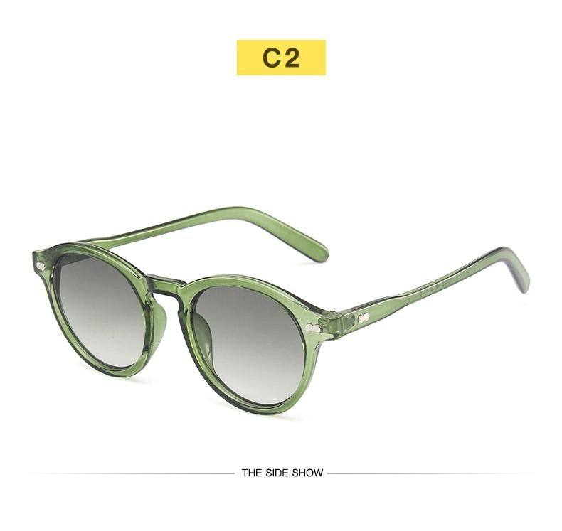 Retro Rice Nail Round Frame Sunglasses