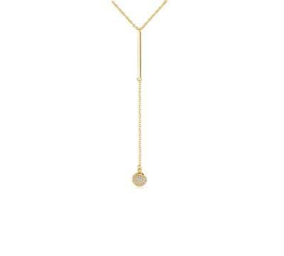 Jewelry Female Gold Plated Ball Zircon Pendant Necklace