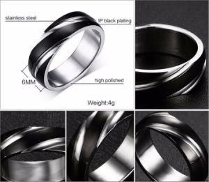 Lead &amp; Nickel Free Black Color Stainless Steel Men Party Ring