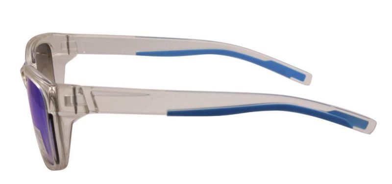 Anti Slip Polarized Outdoor Ttransparent Frame Mirror UV400 Plastic Sunglasses