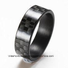 Comfort Fit Plain Carbon Fiber Ring for Men