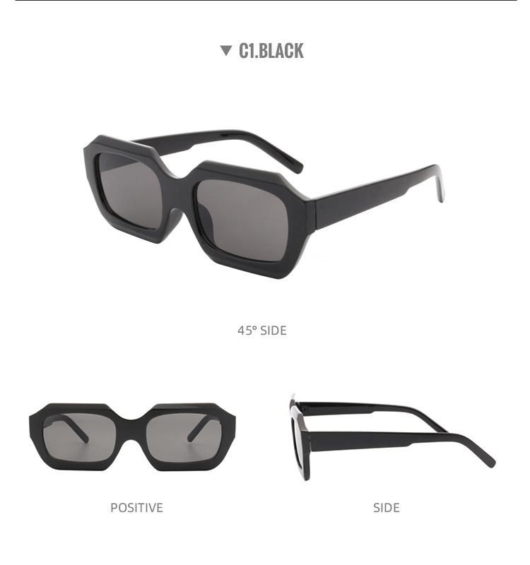 Hot Sales Fashion Leopard-Print Plastic Square Sun Glasses 2022 Retro Vintage Rectangle Sunglasses