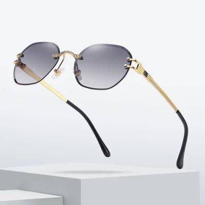 2022 New Arrival High Quality Fashion Trend Sun Glasses Candy Color Lens Frameless UV400 Outdoor Sunglasses