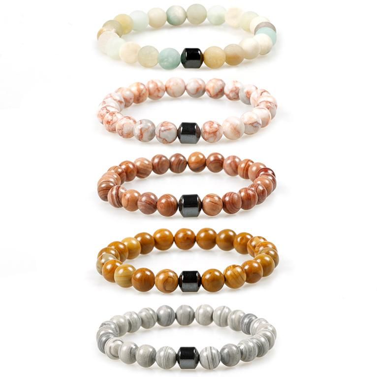 Fashion Natural Stone Frosted Agate Bracelet Jewelry