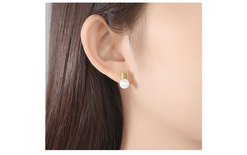Fashion Jewelry Mini Bulb Earring Stud with Pearl