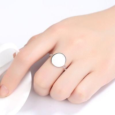 Online Hot Customized Fashion 925 Sterling Silver Big Round Rings