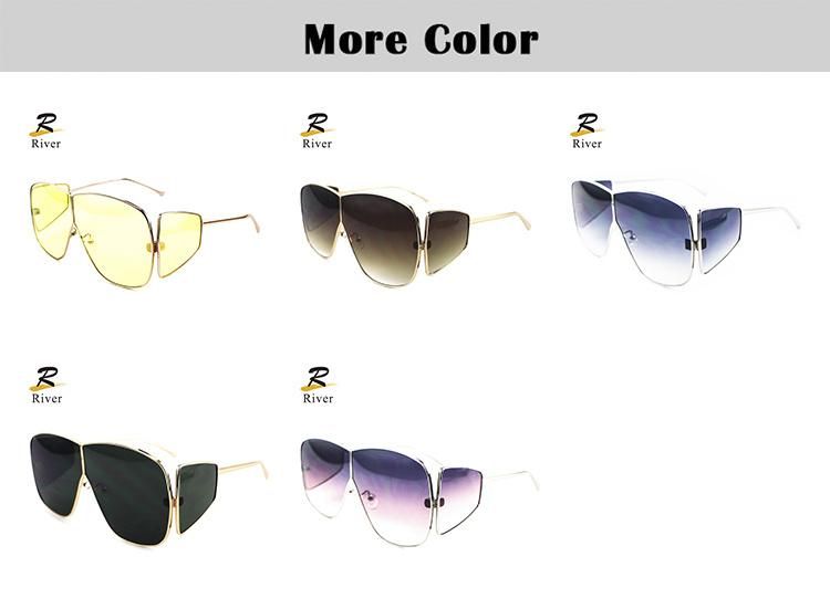 New Oversize Metal Frame Women Ready Full Shade Sunglasses