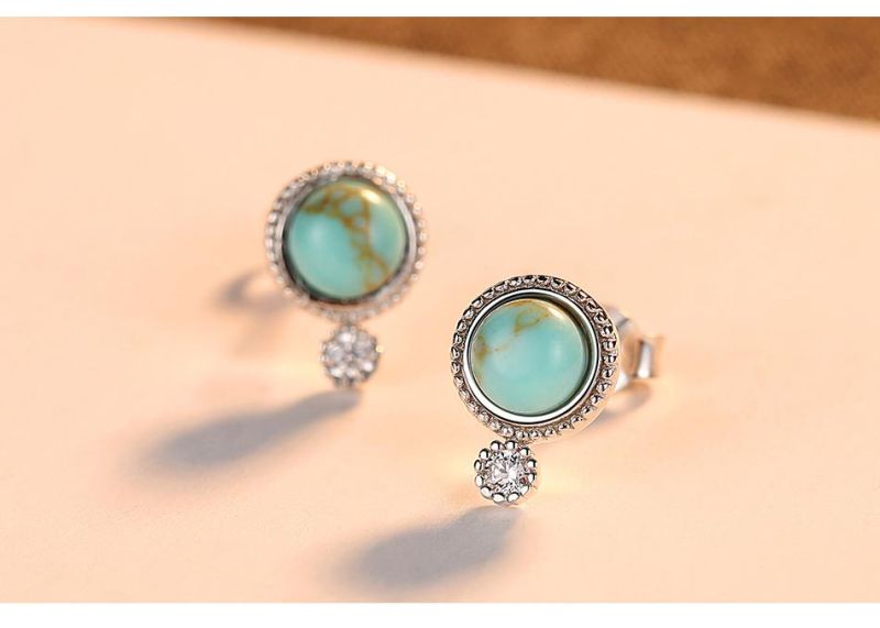 Minority Mori Green Sterling Silver 925 Earrings