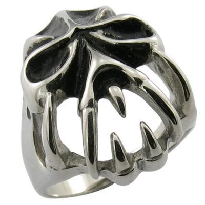 Steel Ring Biker Ring Black Men Ring