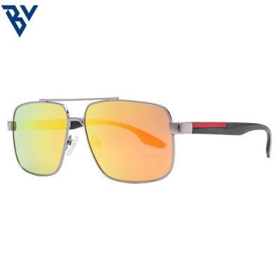 BV New Custom Metal Double Bridge Sport Sunglasses for Man
