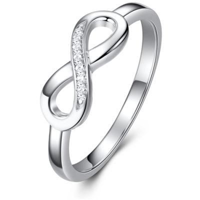 Fashion Jewelry/925 Sterling Silver Rings/Infinity Love/Wedding Ring with Zircon/Wholesale Jewelry for Women/Gift