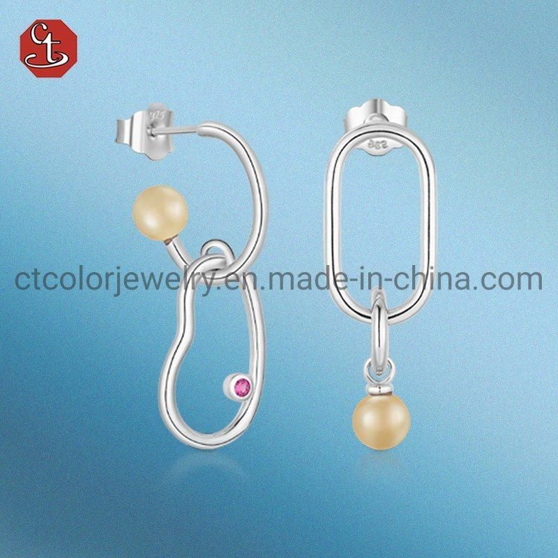 Hot Sale Factory Price Fashion 925 Sterling Silver Jewelry with Pearls Earrings
