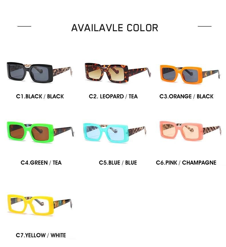 New Arrivals Women Cheap Wholesale Sun Glasses UV400 Lenses Colorful Shades Square Frame Trendy Fashion Sunglasses