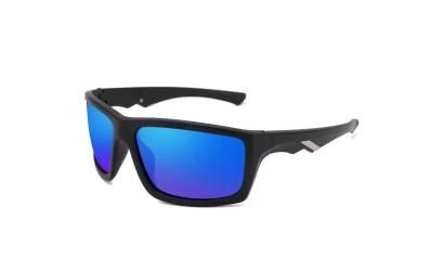 Man Sports Sunglasses Black Frame Mirrored Lens for Running&Cycling