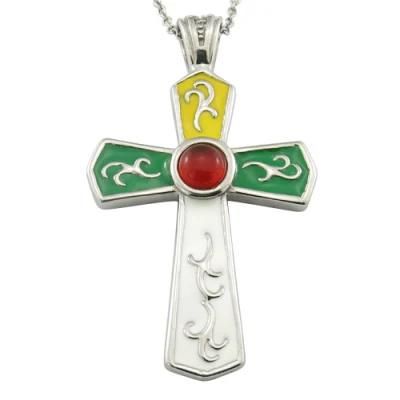 Stainless Steel Cross Religious Pendant Necklace