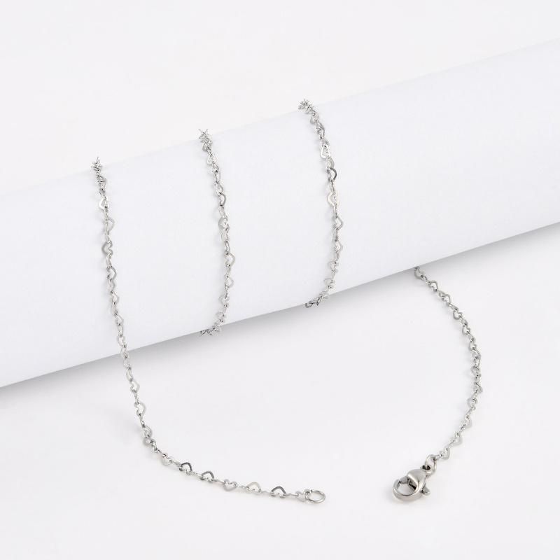 Christmas Gift Jewelry Heart Shape Chain Lady Bracelet Anklet Necklace Fashion Layering Jewellry Color Customized