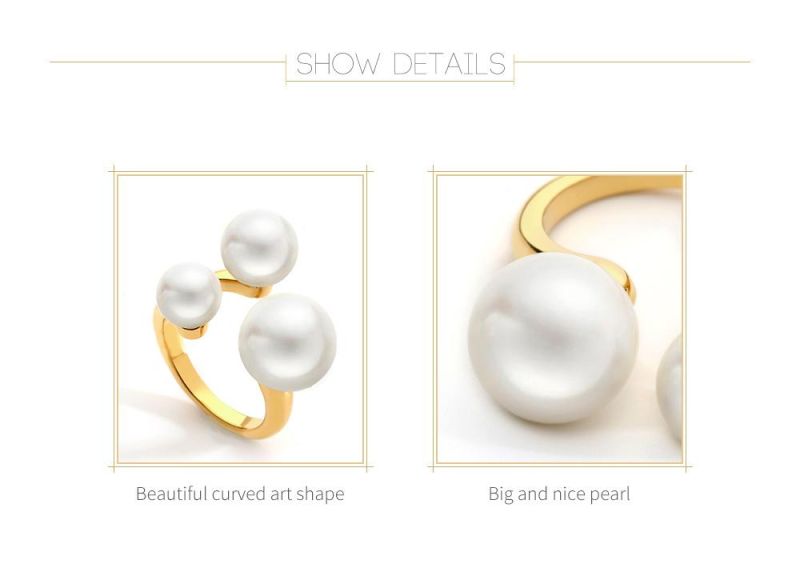 Hot Sale Handmade Fashion Jewelry Ring Hot Sale Unisex Rings with Pearls