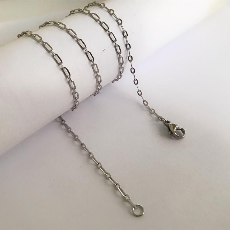Fashion Accessories Stainless Steel Flat Length 1: 1 Cable Chain Jewelry Design