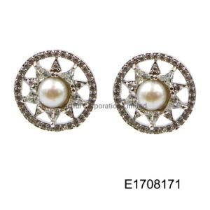 Fashion Jewelry/Pearl Earring/ Women Silver Earring/Factory Jewelry