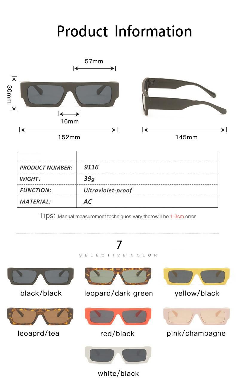 Retro Small Rectangle Sunglasses Women Vintage Classic Square Sun Glasses Fashion Full Frame Shades Female UV400 Eyewear Oculo