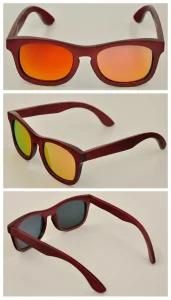 Red Color Revo Lens Wooden Sunglasses in 2016