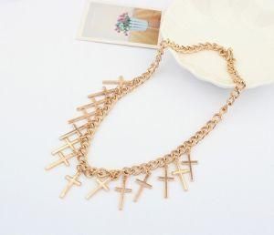 Religious Gold Cross Link Professional Supplier Necklace (X03)