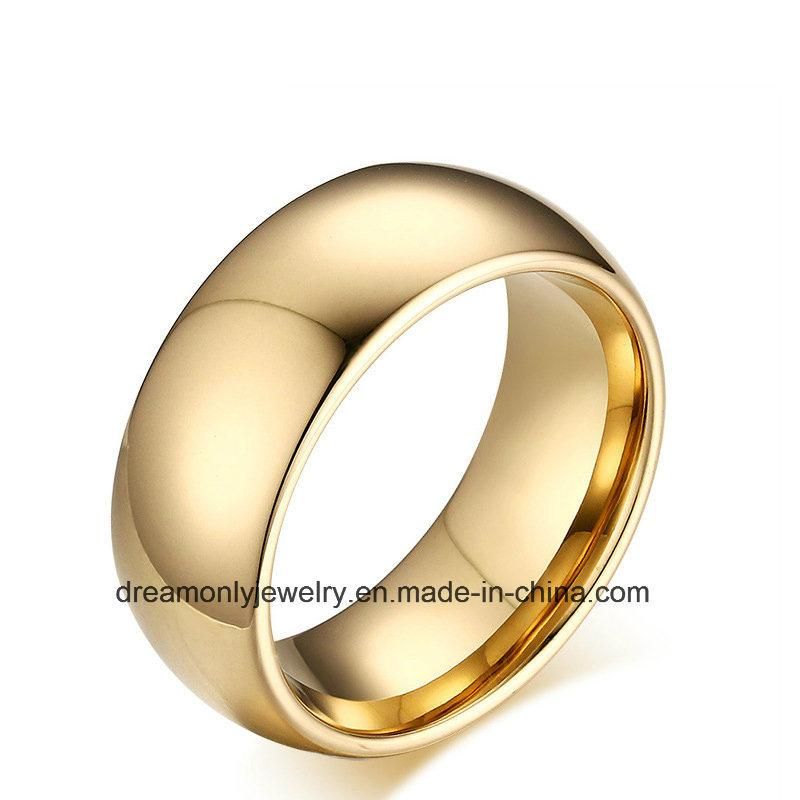 8mm Fashion Gold Tungsten Rings Jewelry Tungsten Rings for Women and Men