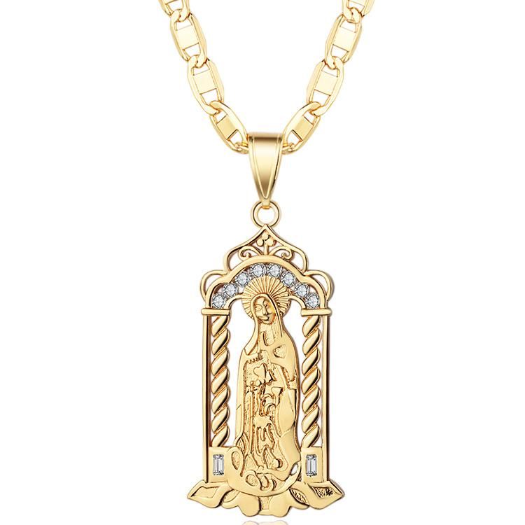 Fashion China Set Jewelry Men Hiphop Religious Pendant 18K Gold Plated Pendant Necklace