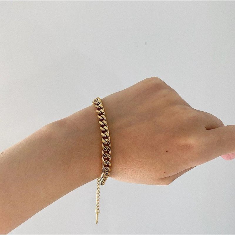 Fashion Jewelry Stainless Steel Jewelry Simple Style Bracelet /14/18K Gold Plated