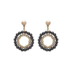 Women Fashion Jewelry Accessories Bead Gold Stud Earrings