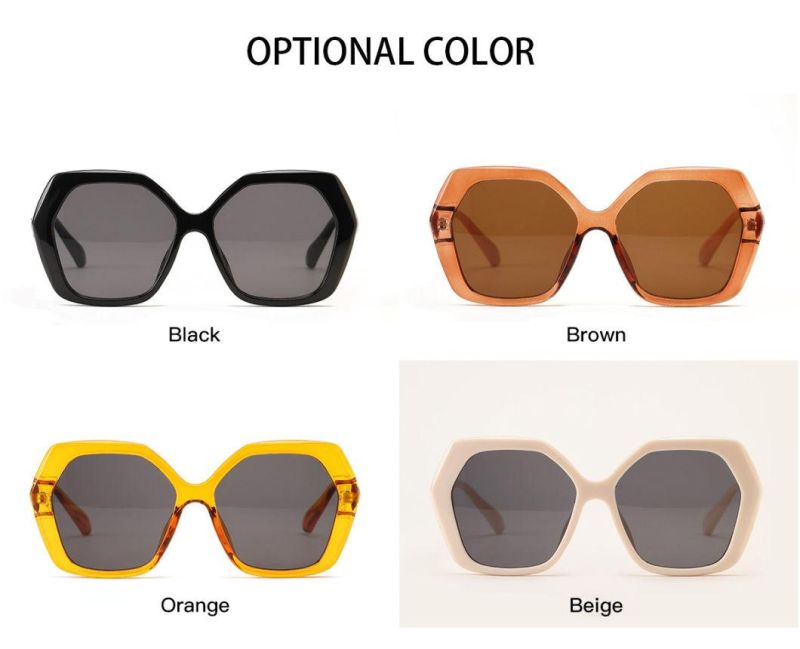 2022 Hot Sale Men and Women Fashion Trend Popular Colorful Oversized Square Frame Outdoor Travel UV400 Sunglasses