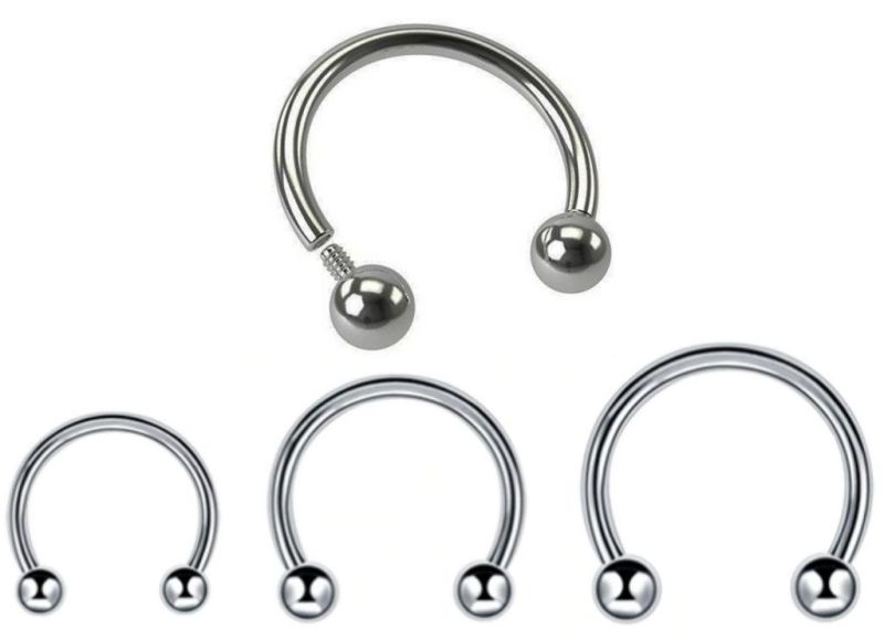 Jewelry ASTM F136 Titanium Body Piercing G23 Internally Threaded Titanium Horseshoe Tp1902I