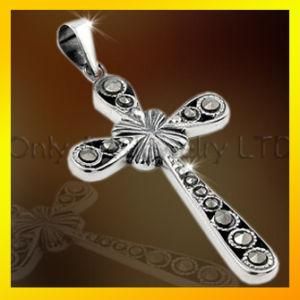 New Design with Black Painting Silver 925 Cross Pendant