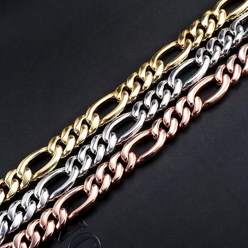 Three Colors Hollow out Twist Chain Copper Necklace