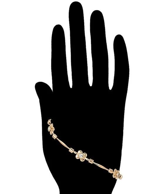 Fashion Style Women Jewelry Simple Designs 18K Gold Flower Shaped Bracelet