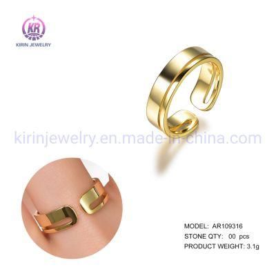 Anillo De Oro 14K 18K Gold Resizable Rings Women Resizable Rings 925 Silver Adjustable Gold Plated Rings