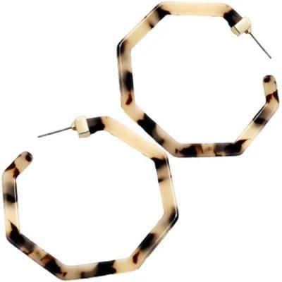 Lady Acrylic Acetate Plate Personalized Leopard Earring