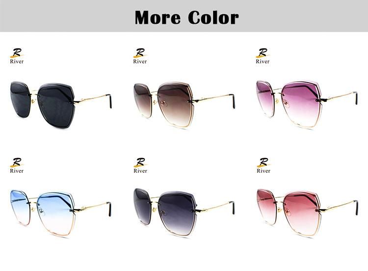 Hot Selling Custom Logo Lovely Stock Frameless Women Sunglasses