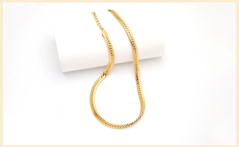 Latest Minimalist Gold Chain Brass Choker Necklace Fashion Women Ladies Necklaces Jewelry