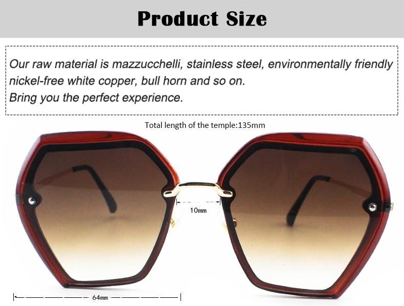 Hot Selling Custom Logo Stock PC Frame Women Sunglasses