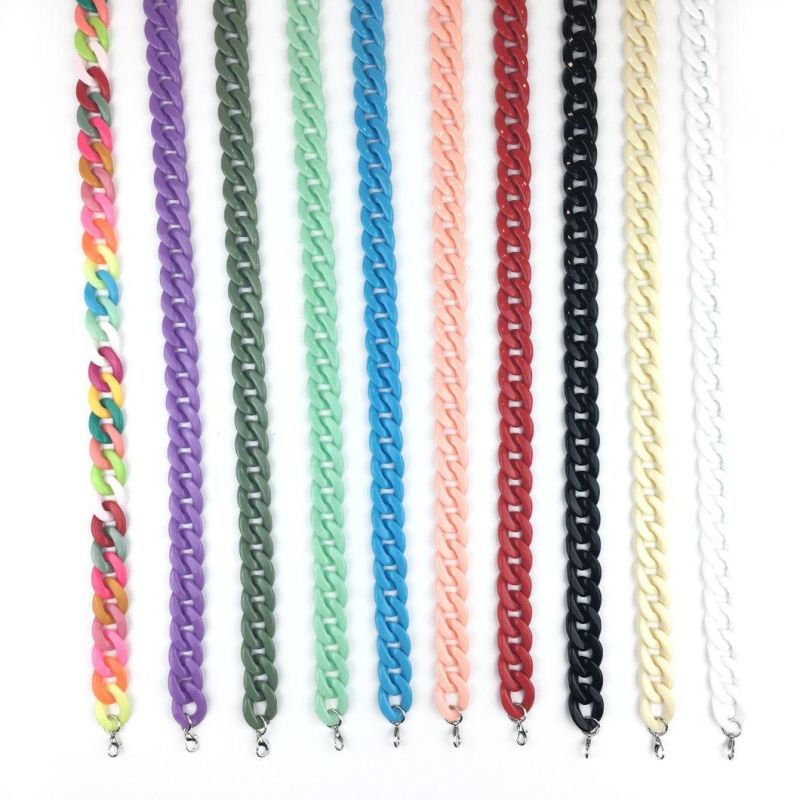 High Quality Matte Color Face Masking Acrylic Link Masking Chain for Kids
