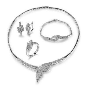 Luxury Fashion Costume Jewellery Bridal 925 Silver Wedding