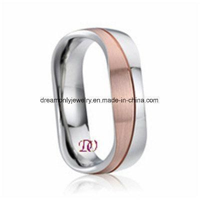 Square Ring CNC Jewelry Stainless Steel Ring Rose Gold Ring