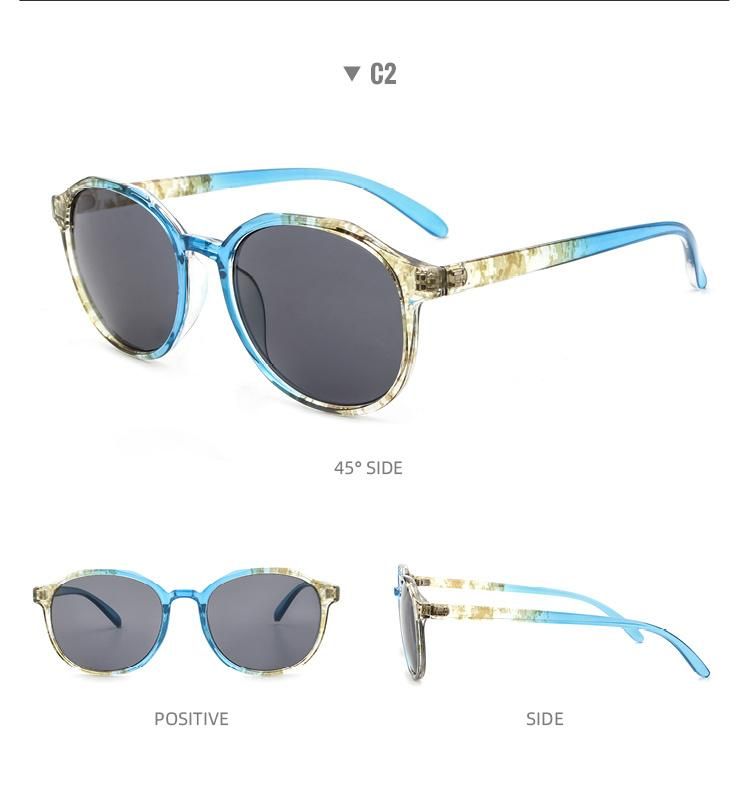 2022 Newest Design Colorful Frame Contrast Pattern Fashion Over Sunglasses High Quality Luxury Sun Glasses Custom Logo