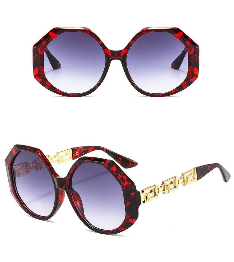 2021 Retro Polygon Sunglasses Big Frame Glasses Fashion Cover Face Sunglasses