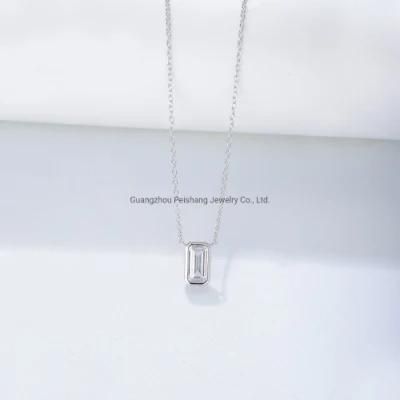 925 Sterling Silver Girls Jewelry Design Cubic Zirconia Necklace