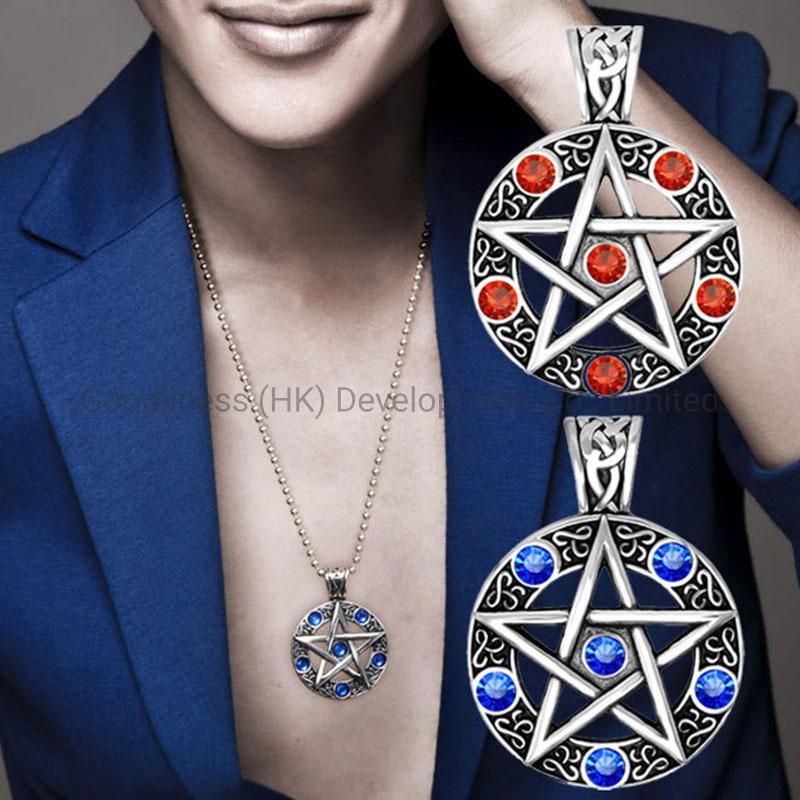 Pentagram Pentacle Five-Pointed Star Pendant Necklace Jewelry