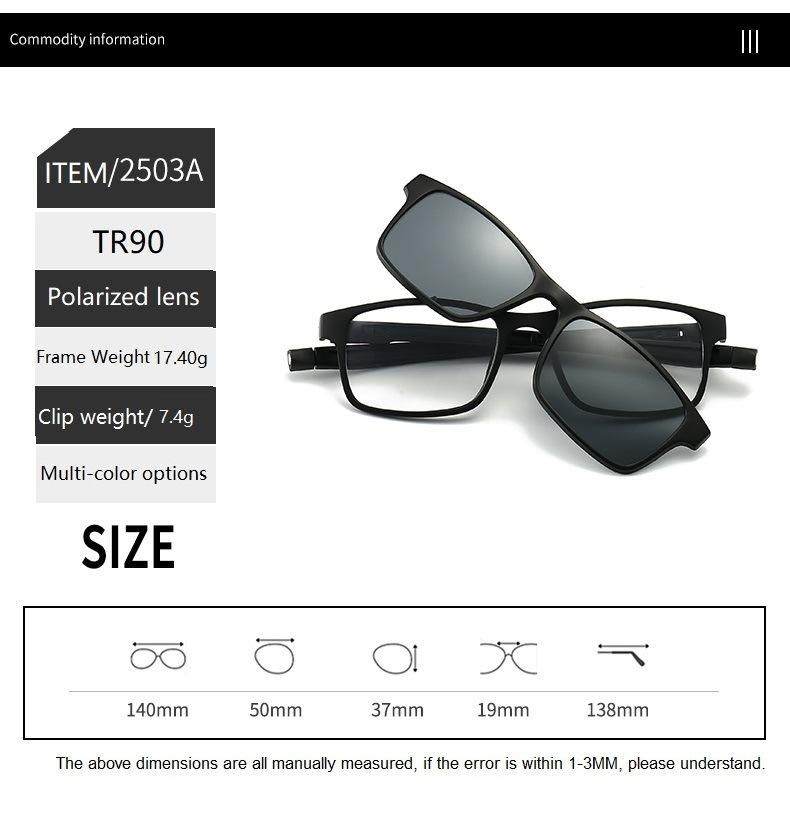 2020 Newest Design High Quality Clip-on Frames Acetate Sunglasses